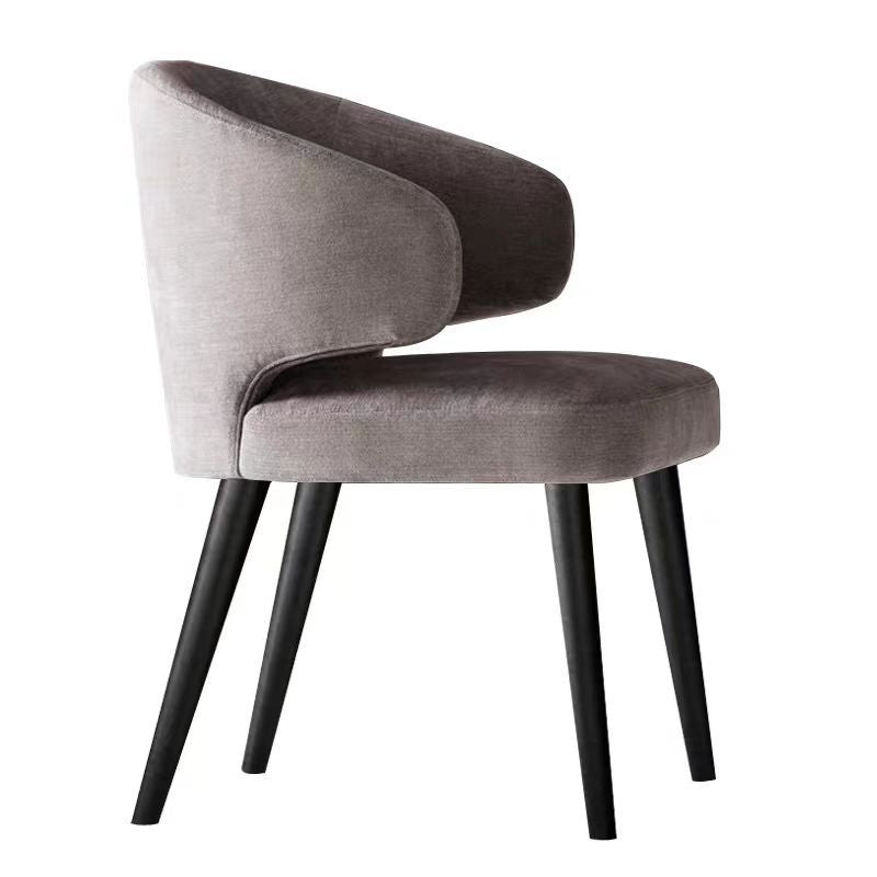 Modern Cushion Solid Wood Fabric Dining Chair
