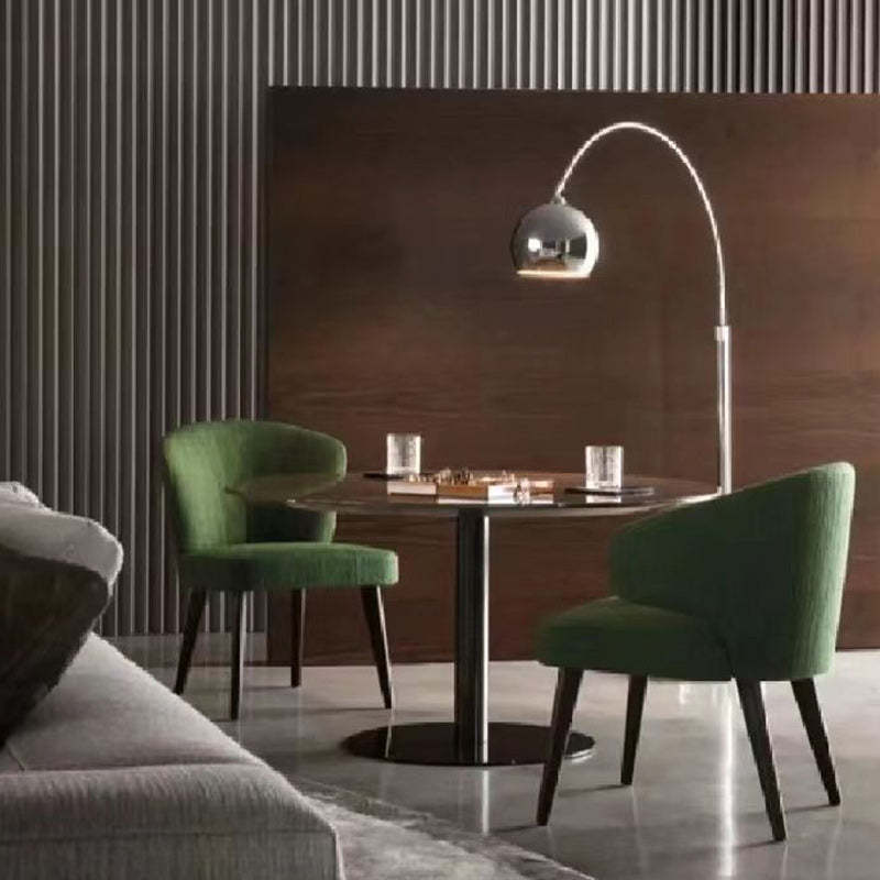 Modern Cushion Solid Wood Fabric Dining Chair