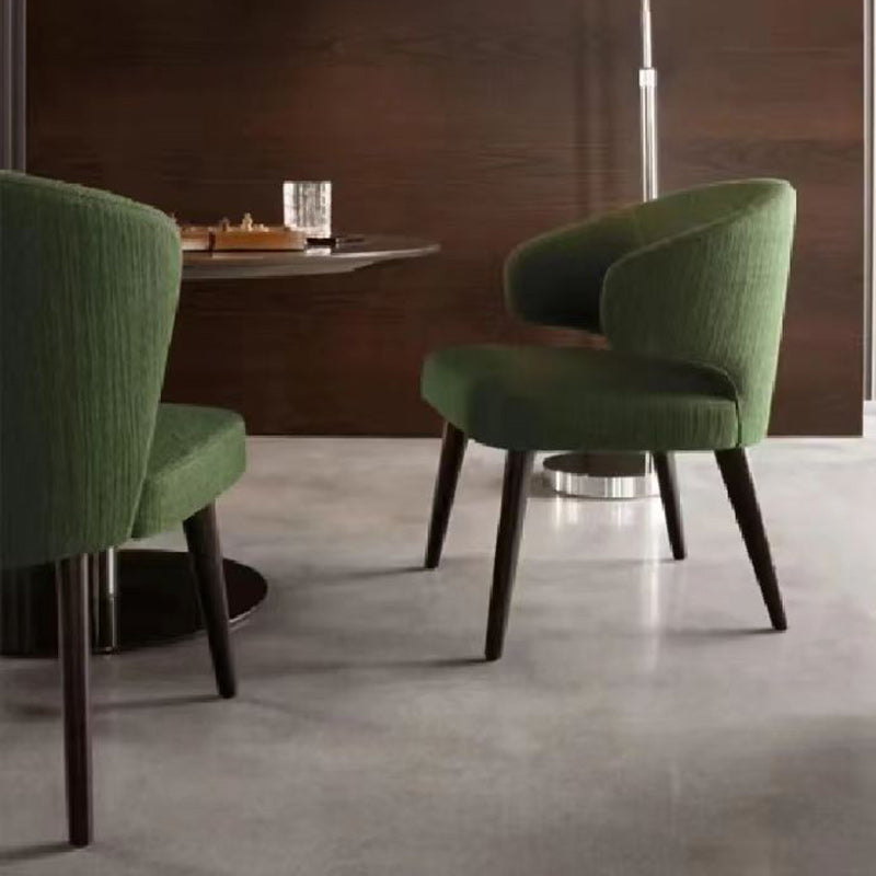 Modern Cushion Solid Wood Fabric Dining Chair