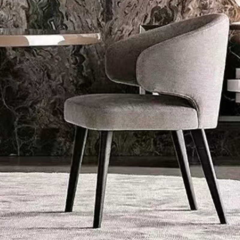 Modern Cushion Solid Wood Fabric Dining Chair