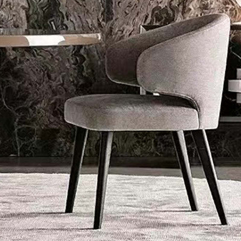 Modern Cushion Solid Wood Fabric Dining Chair