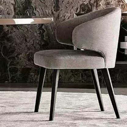 Modern Cushion Solid Wood Fabric Dining Chair