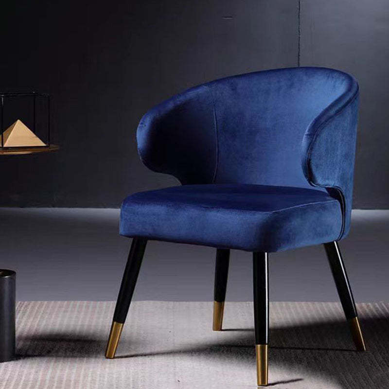 Modern Cushion Solid Wood Fabric Dining Chair