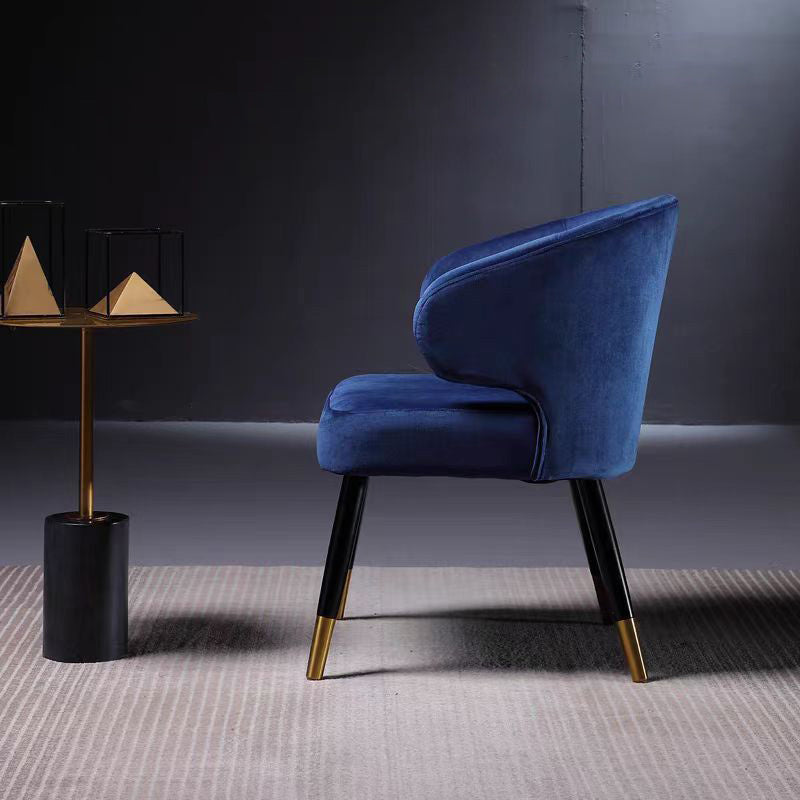Modern Cushion Solid Wood Fabric Dining Chair