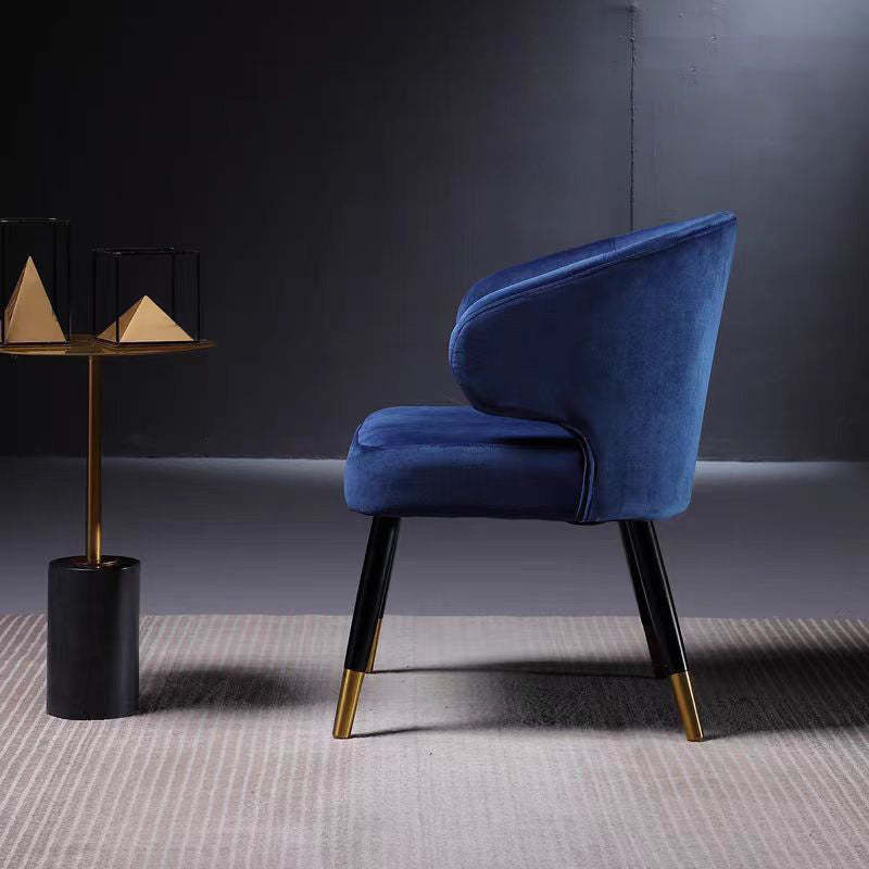 Modern Cushion Solid Wood Fabric Dining Chair