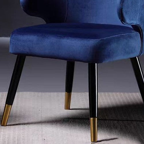Modern Cushion Solid Wood Fabric Dining Chair — Bule