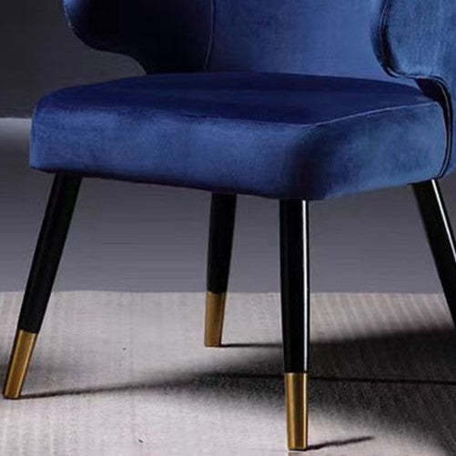 Modern Cushion Solid Wood Fabric Dining Chair — Bule