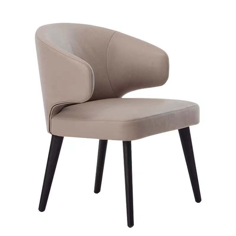 Modern Cushion Solid Wood Fabric Dining Chair