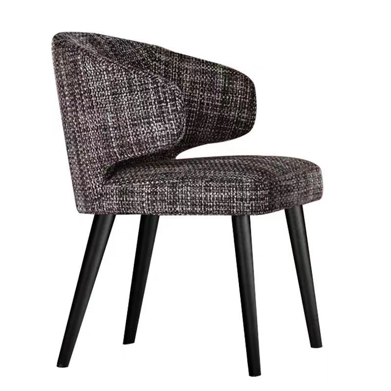 Modern Cushion Solid Wood Fabric Dining Chair