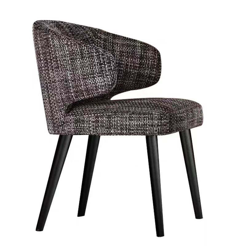 Modern Cushion Solid Wood Fabric Dining Chair