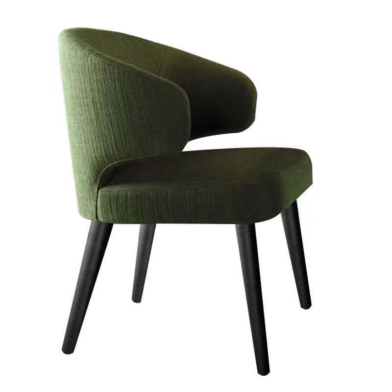 Modern Cushion Solid Wood Fabric Dining Chair