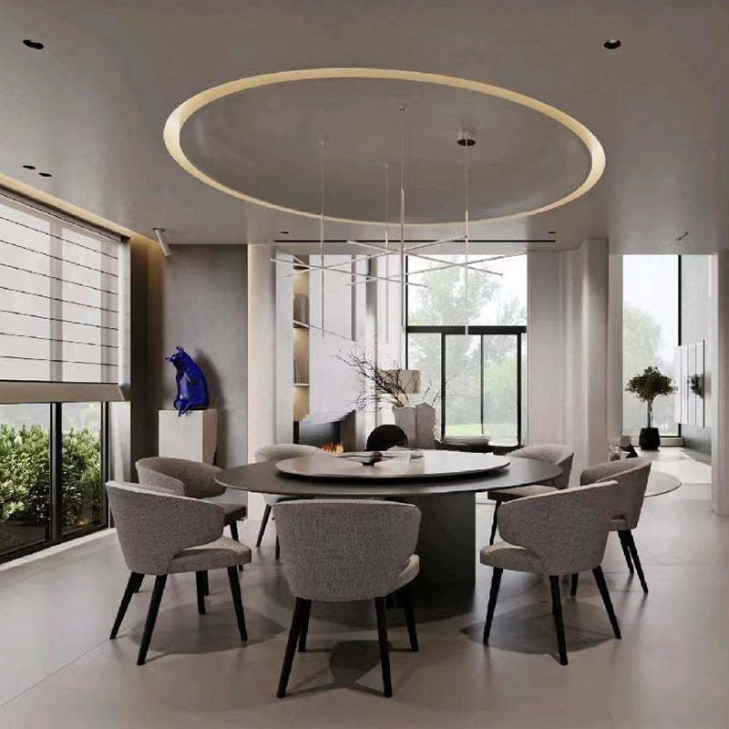 Modern Cushion Solid Wood Fabric Dining Chair