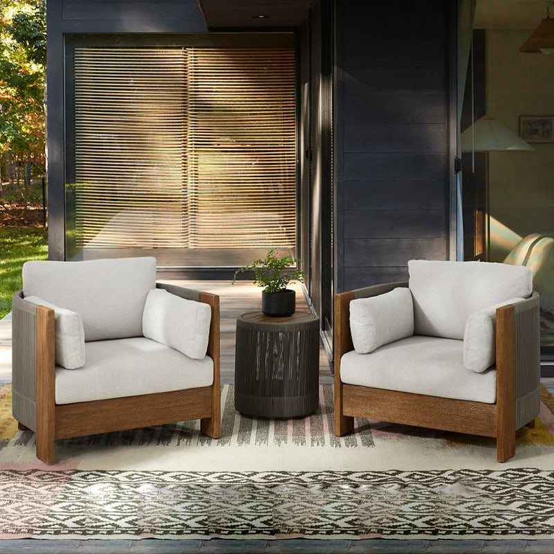Modern Wood Rope Outdoor Sofa