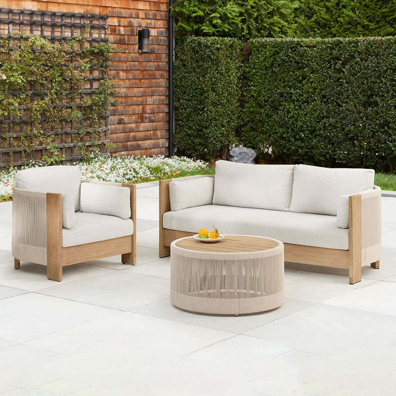 Modern Wood Rope Outdoor Sofa