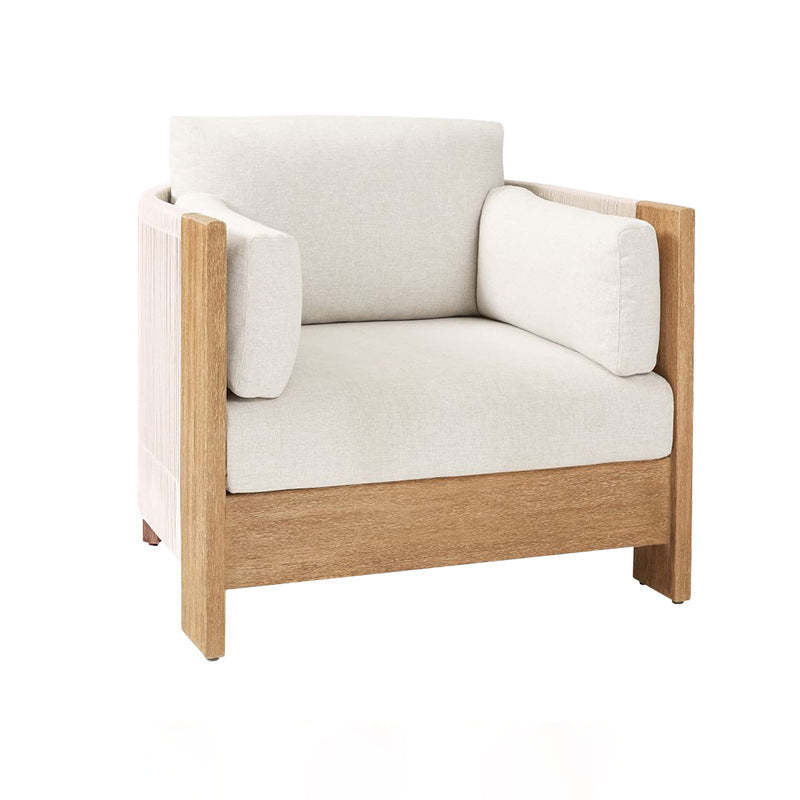 Modern Wood Rope Outdoor Sofa