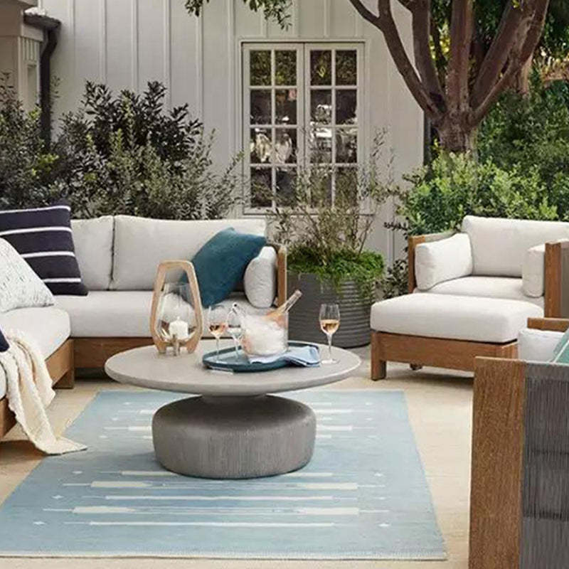 Modern Wood Rope Outdoor Sofa