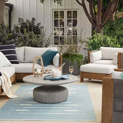 Modern Wood Rope Outdoor Sofa