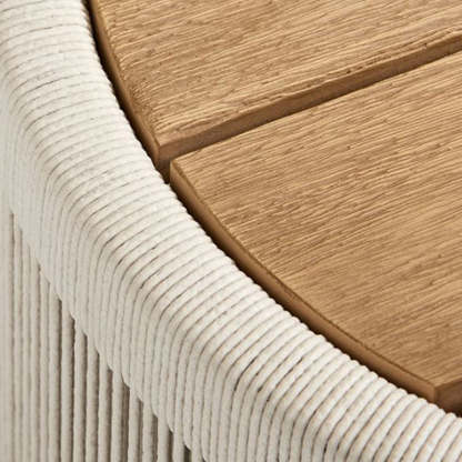 Modern Wood Rope Outdoor Sofa