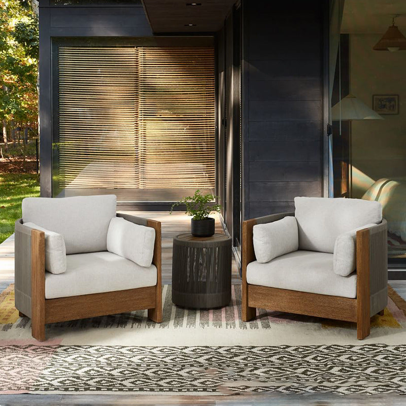 Modern Wood Rope Outdoor Sofa