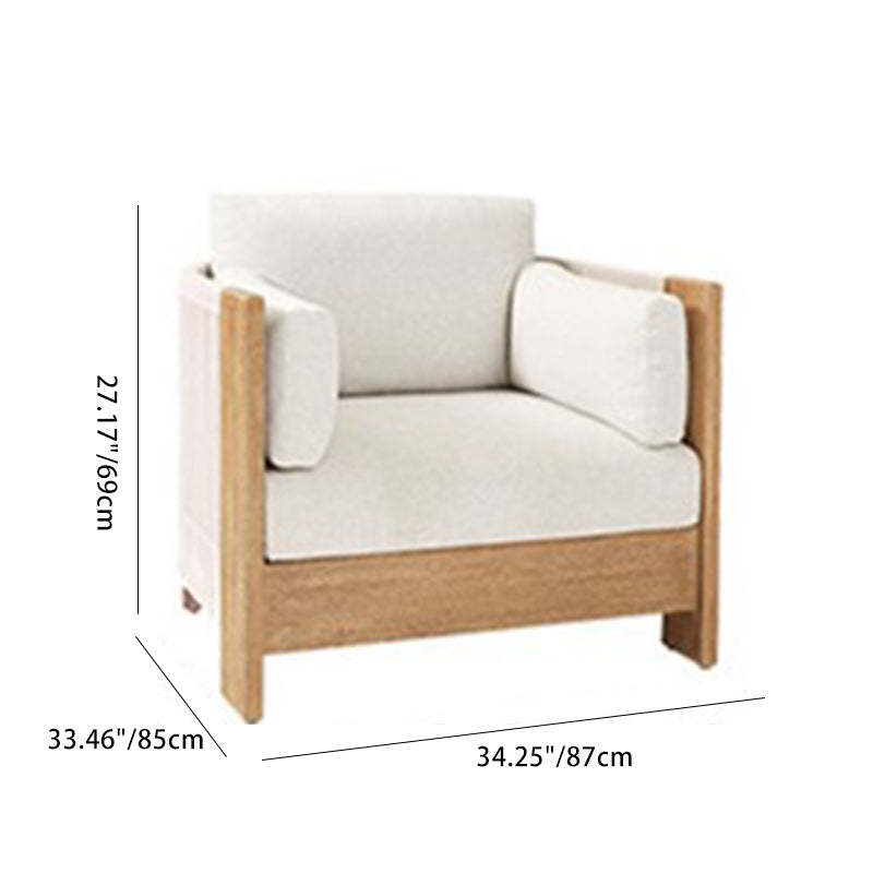 Modern Wood Rope Outdoor Sofa