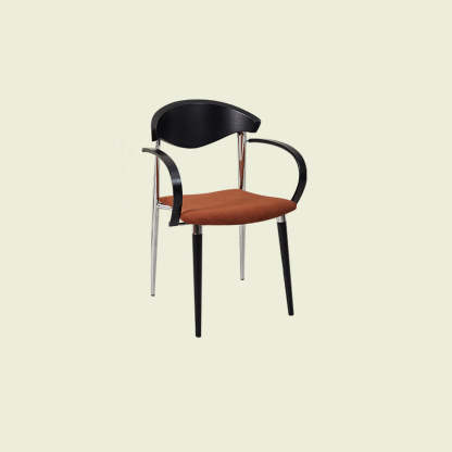 Vintage Wood Aluminum Velvet Dining Chair