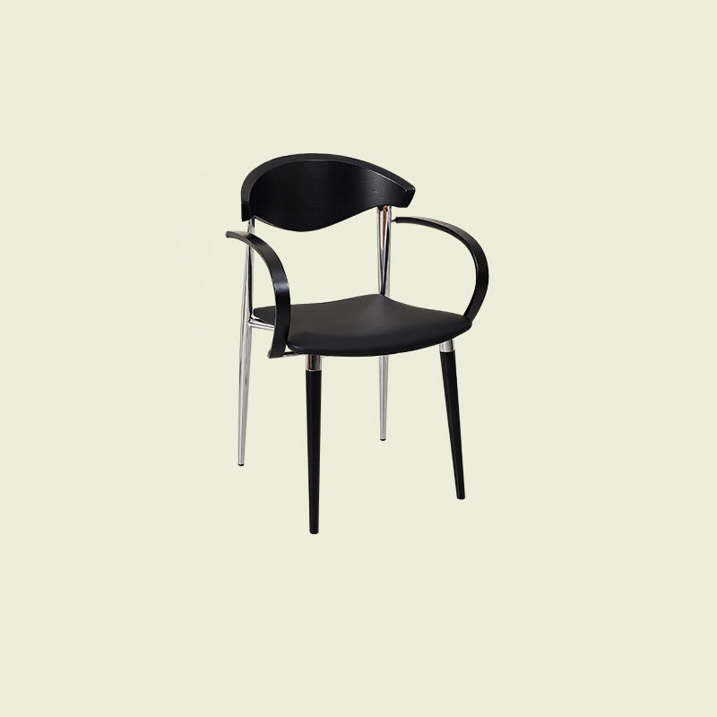 Vintage Wood Aluminum Velvet Dining Chair