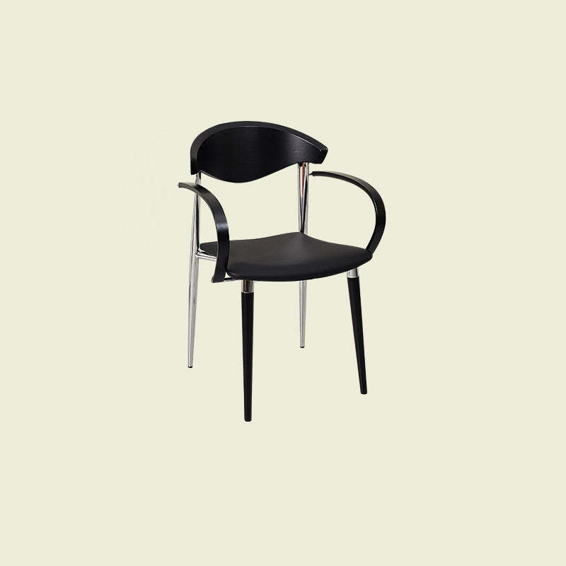 Vintage Wood Aluminum Velvet Dining Chair