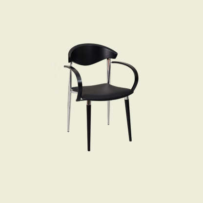 Vintage Wood Aluminum Velvet Dining Chair