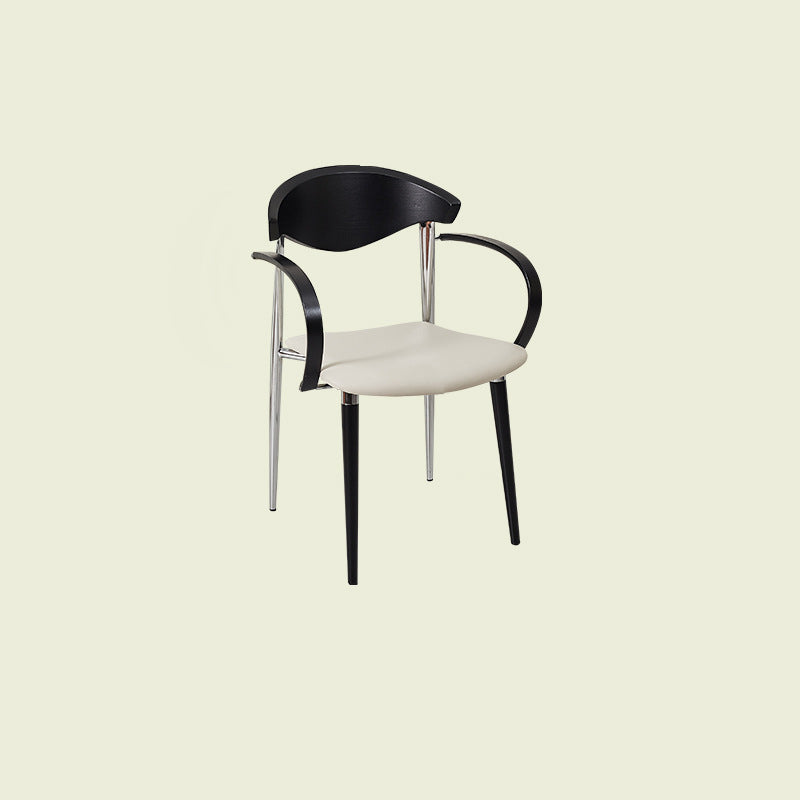 Vintage Wood Aluminum Velvet Dining Chair