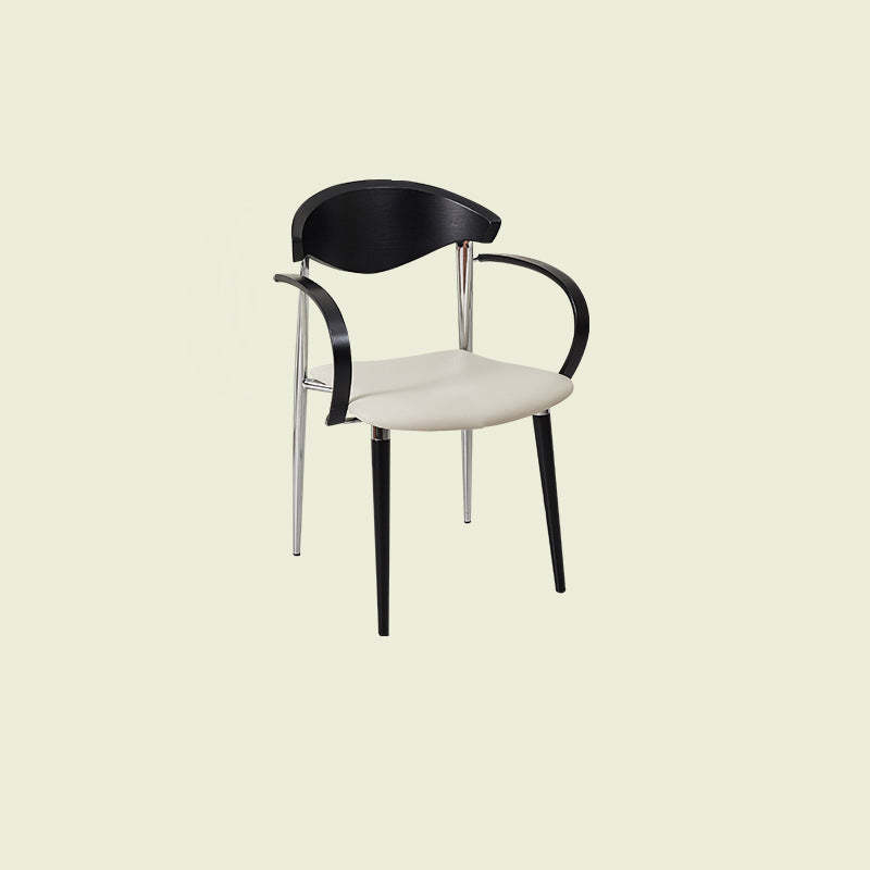 Vintage Wood Aluminum Velvet Dining Chair