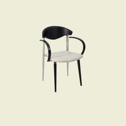 Vintage Wood Aluminum Velvet Dining Chair
