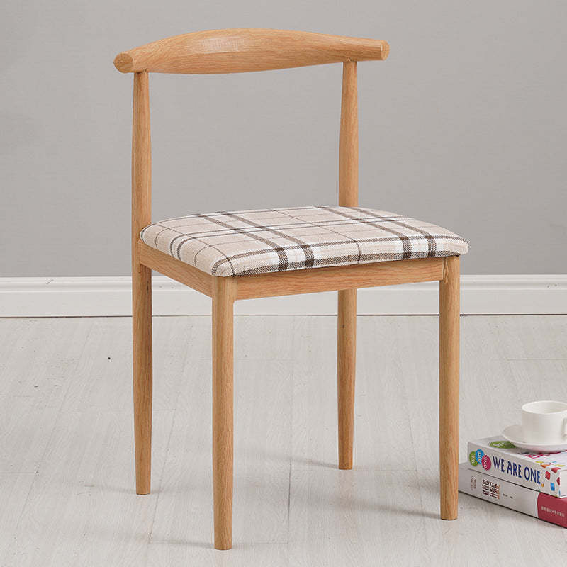 Minimalist Leather Carbon Steel Dining Chair