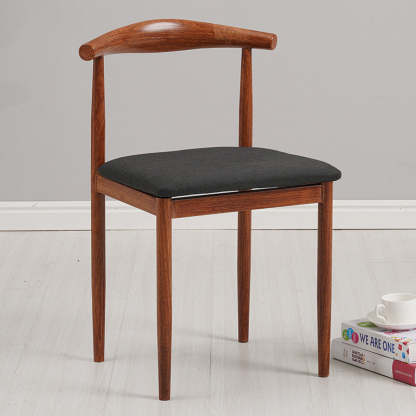 Minimalist Leather Carbon Steel Dining Chair