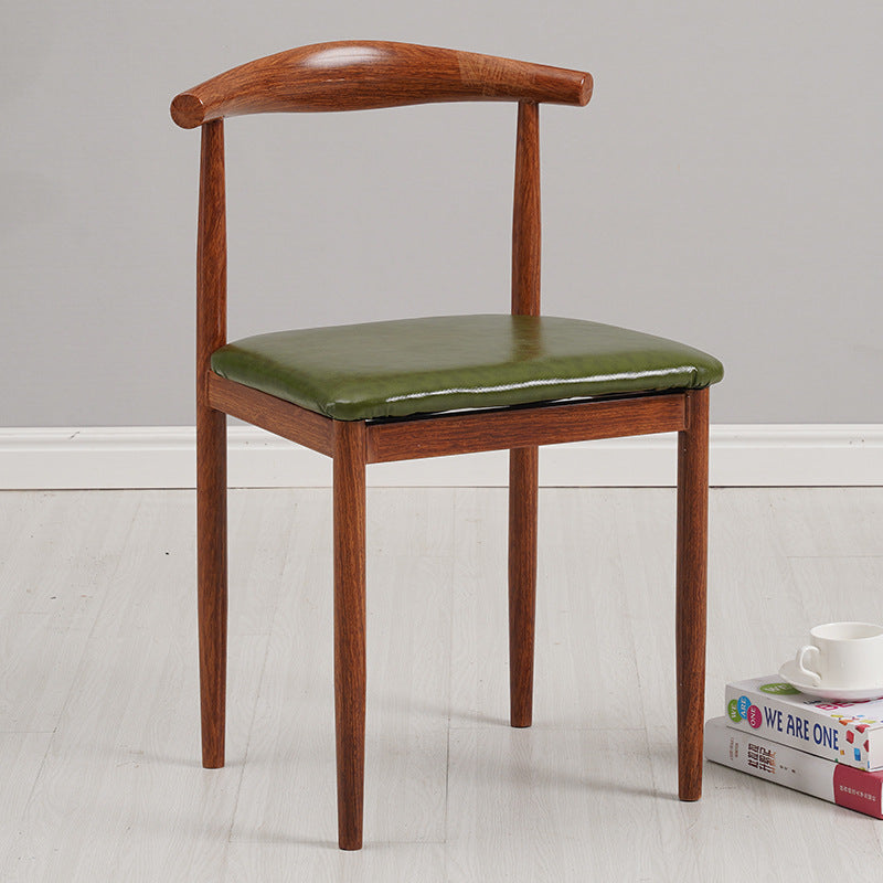 Minimalist Leather Carbon Steel Dining Chair