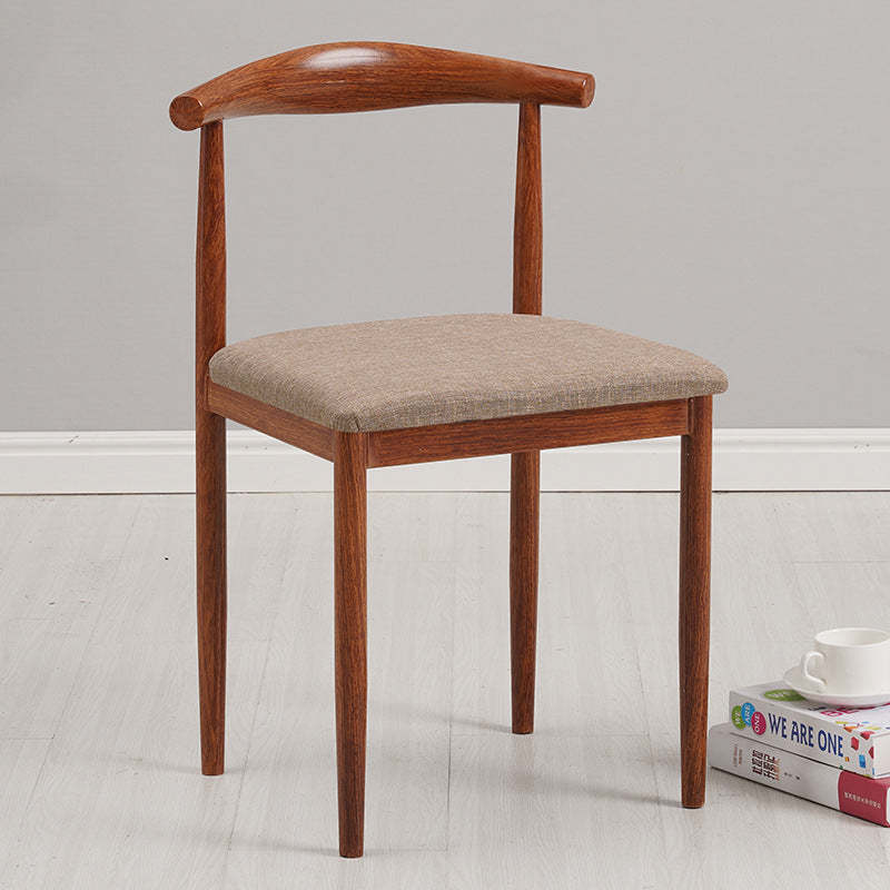 Minimalist Leather Carbon Steel Dining Chair