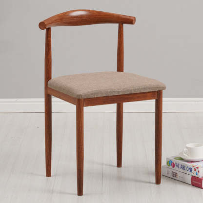 Minimalist Leather Carbon Steel Dining Chair