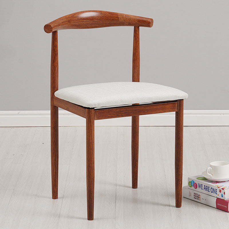 Minimalist Leather Carbon Steel Dining Chair