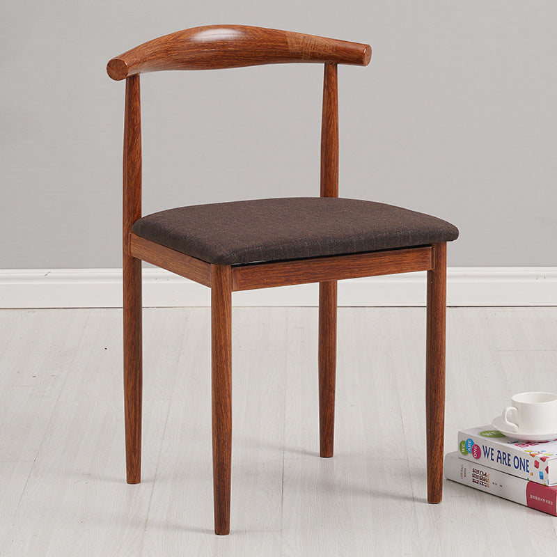 Minimalist Leather Carbon Steel Dining Chair