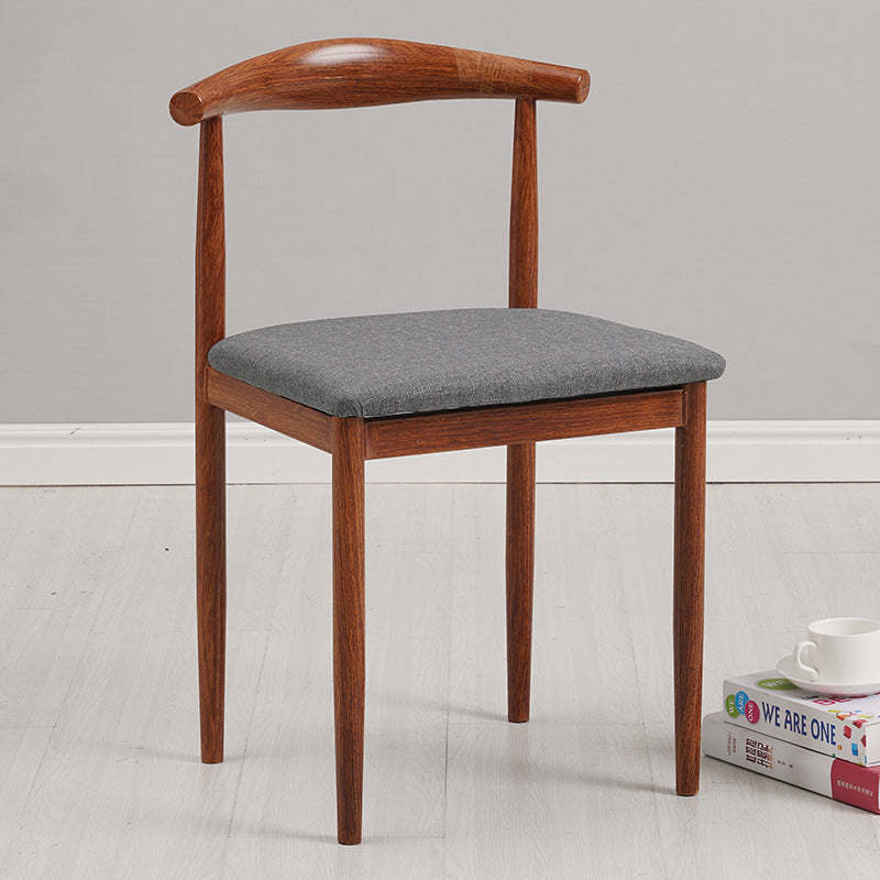 Minimalist Leather Carbon Steel Dining Chair
