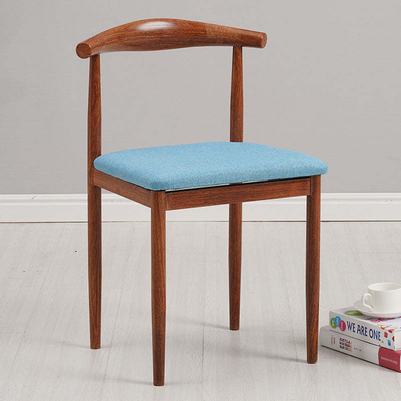Minimalist Leather Carbon Steel Dining Chair