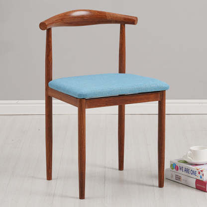 Minimalist Leather Carbon Steel Dining Chair