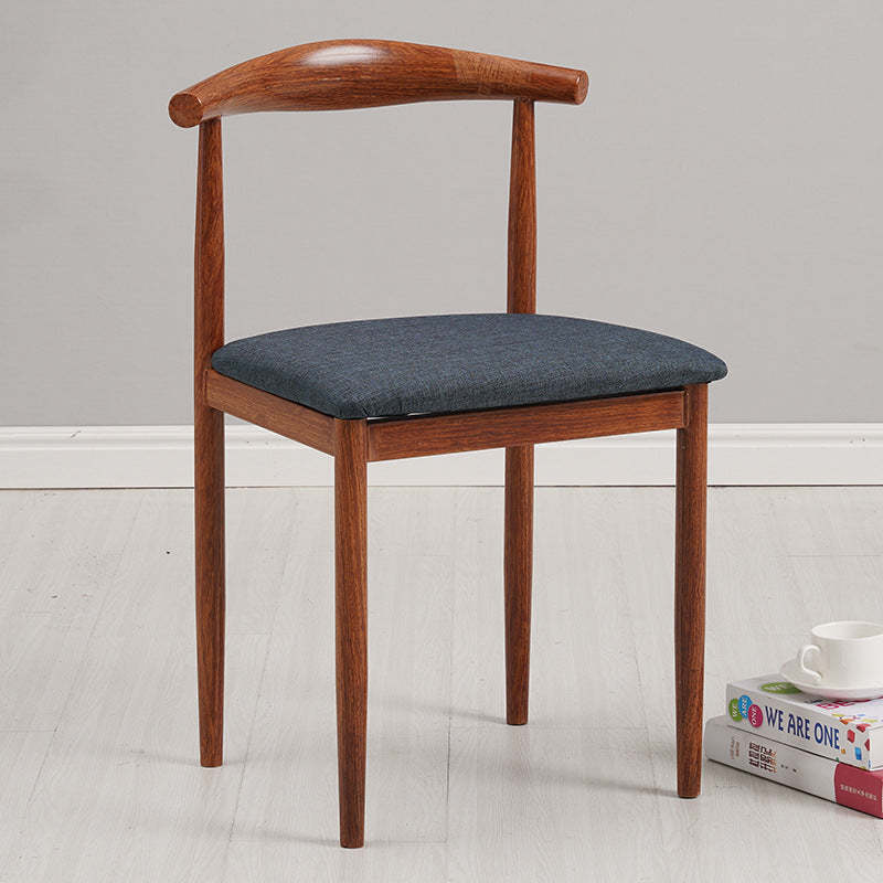 Minimalist Leather Carbon Steel Dining Chair