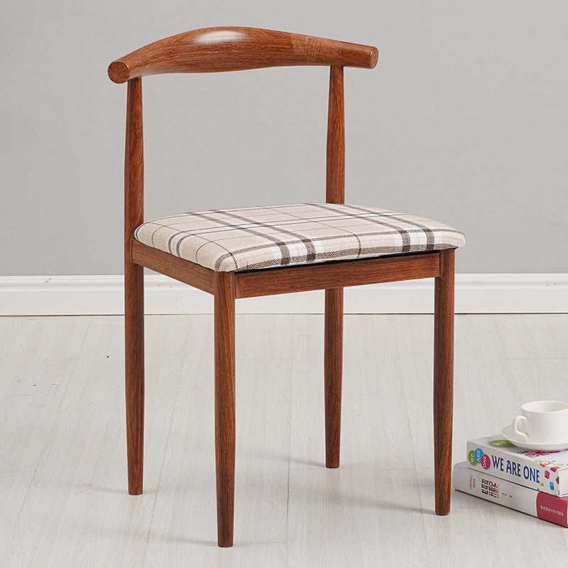 Minimalist Leather Carbon Steel Dining Chair