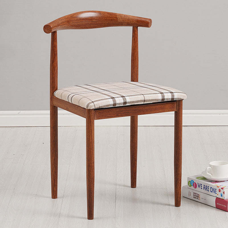 Minimalist Leather Carbon Steel Dining Chair