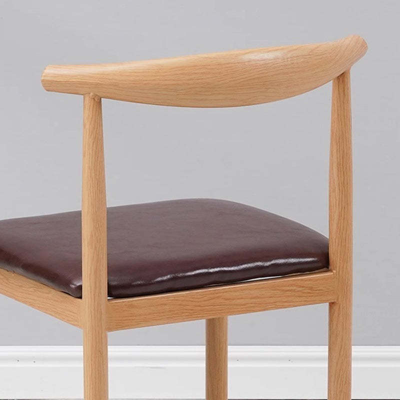 Minimalist Leather Carbon Steel Dining Chair