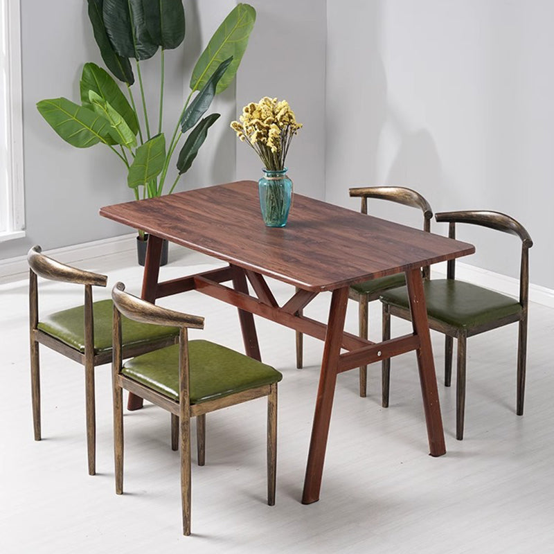 Minimalist Leather Carbon Steel Dining Chair