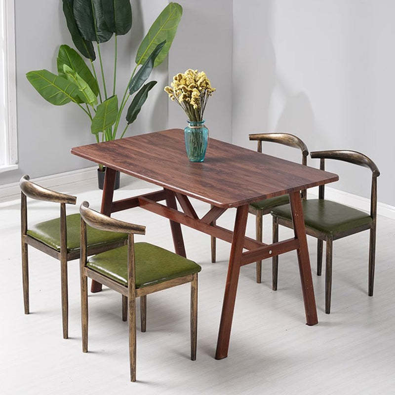 Minimalist Leather Carbon Steel Dining Chair