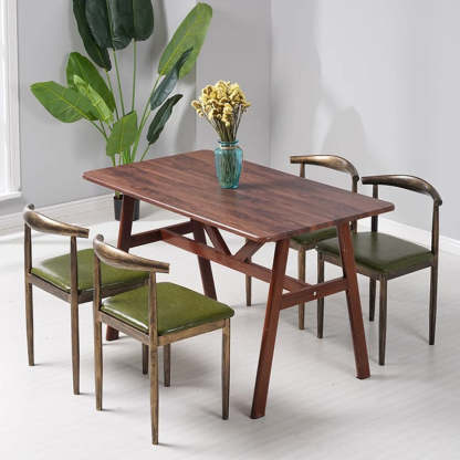 Minimalist Leather Carbon Steel Dining Chair