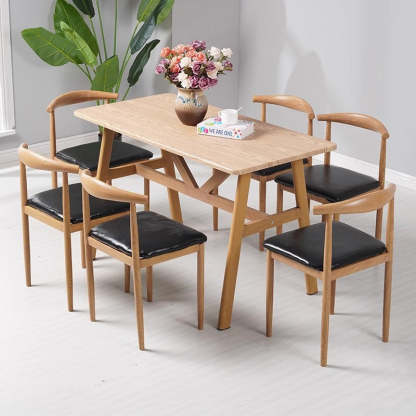 Minimalist Leather Carbon Steel Dining Chair