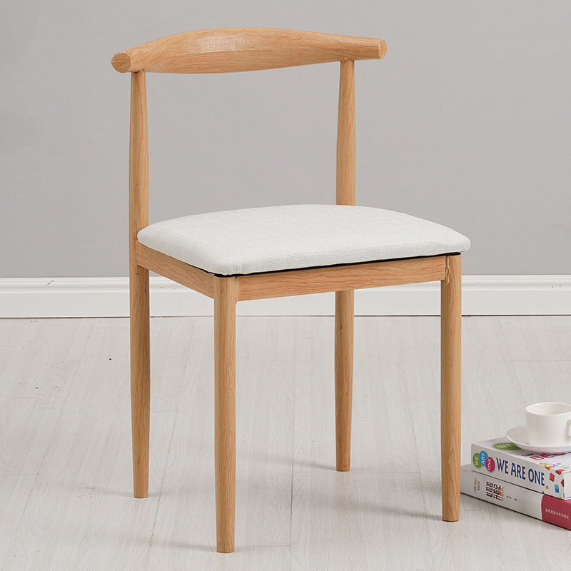 Minimalist Leather Carbon Steel Dining Chair